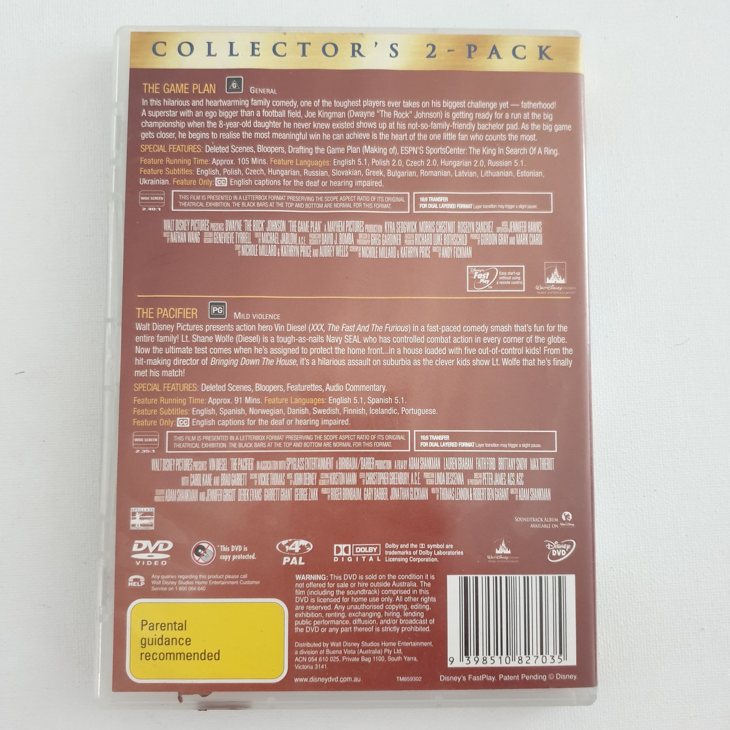 The Game Plan / The Pacifier (2-Movie Collection DVD)
