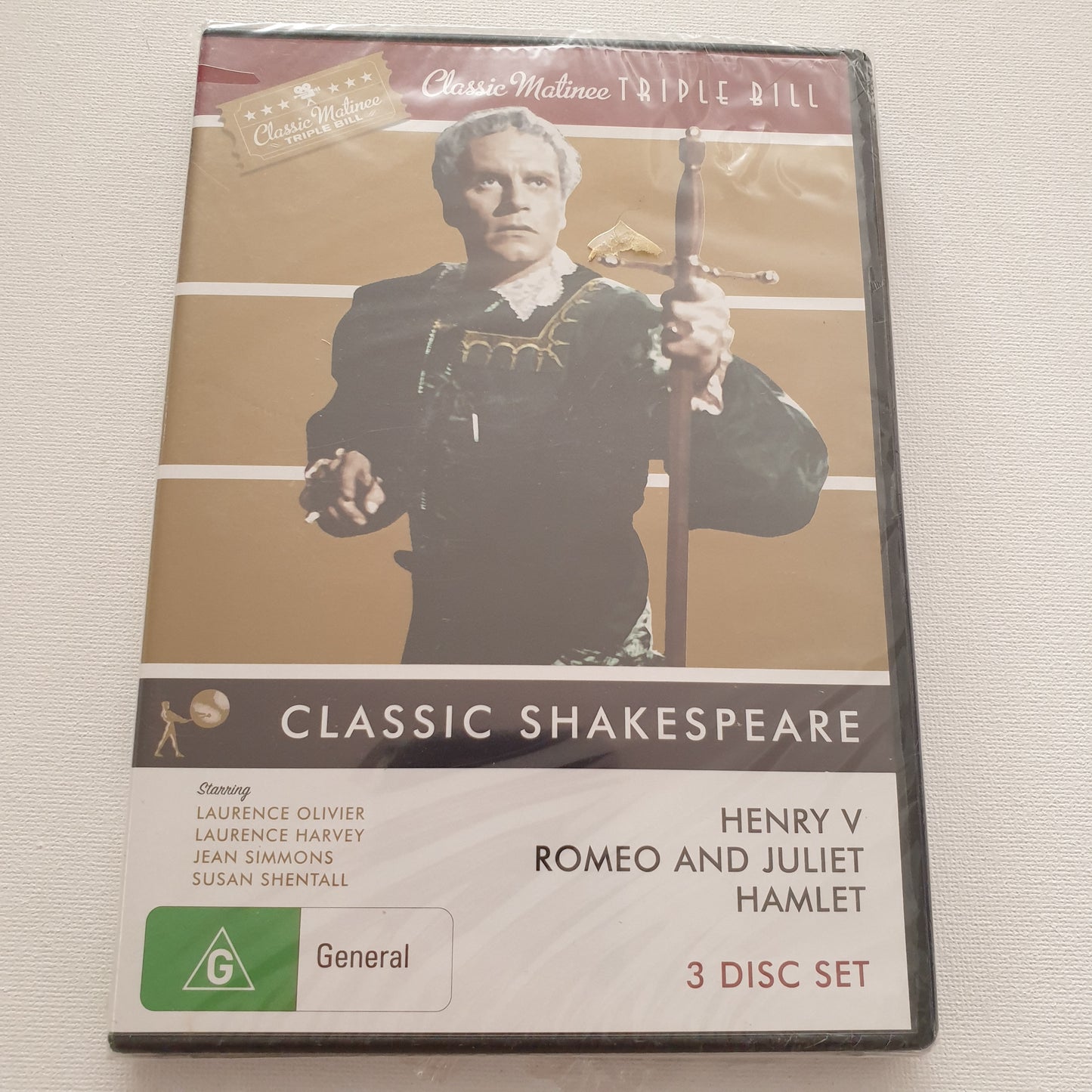 Classic Shakespeare - Henry V, Romeo and Juliet, Hamlet (3 Disk-Set DVD)