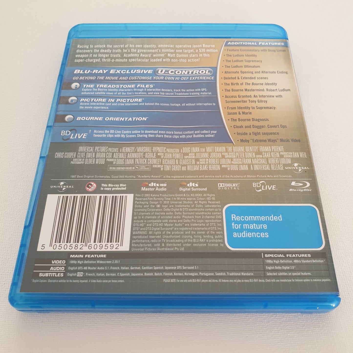 The Bourne Identity (Bluray DVD)