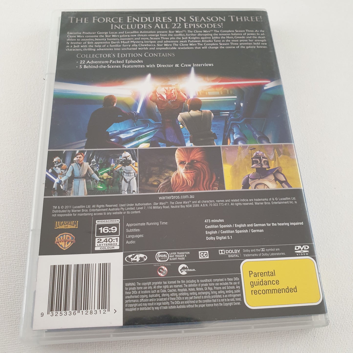 The Clone Wars: Season 3 (5 Disc-set, DVD)