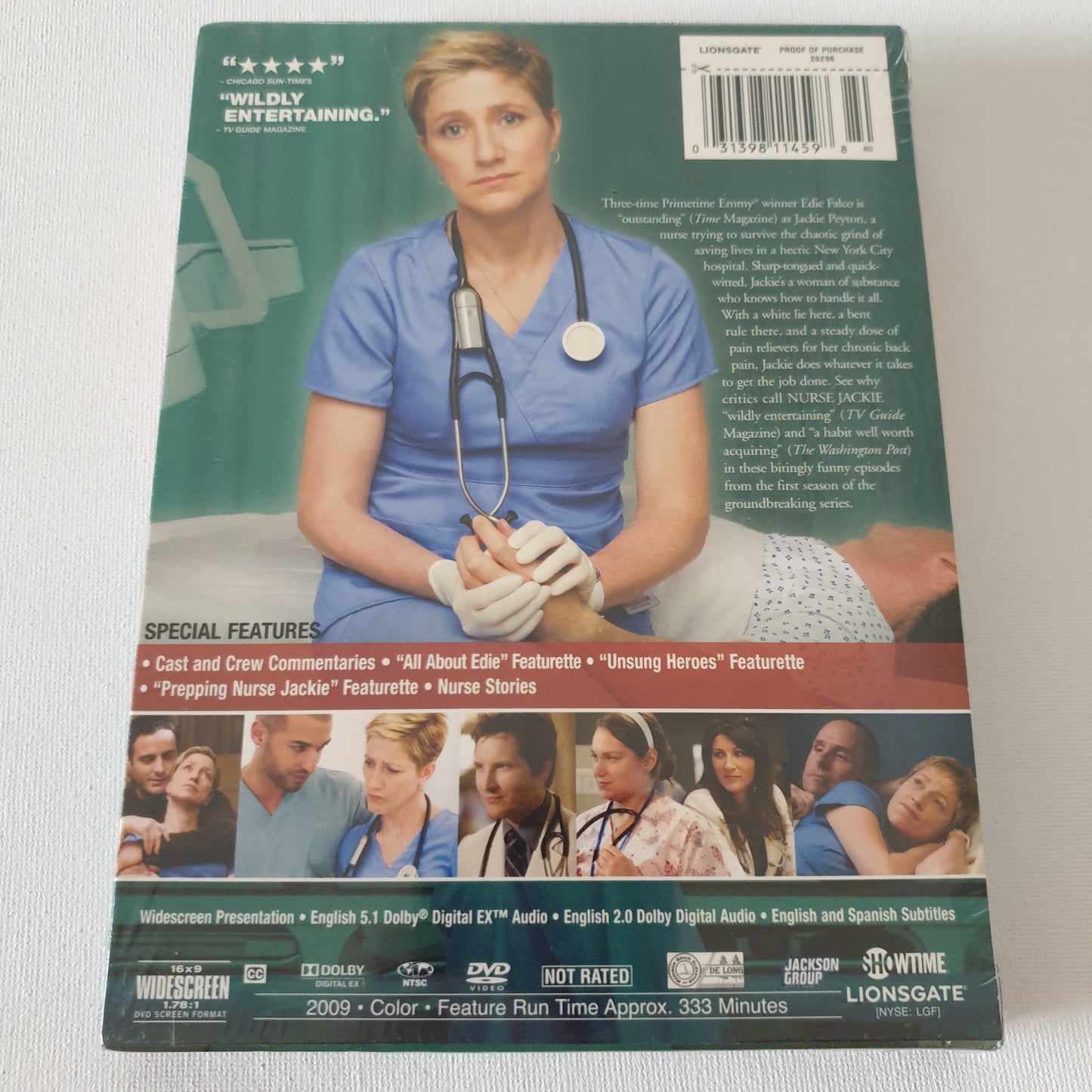 Nurse Jackie: Season 1 (DVD) + Slipcover