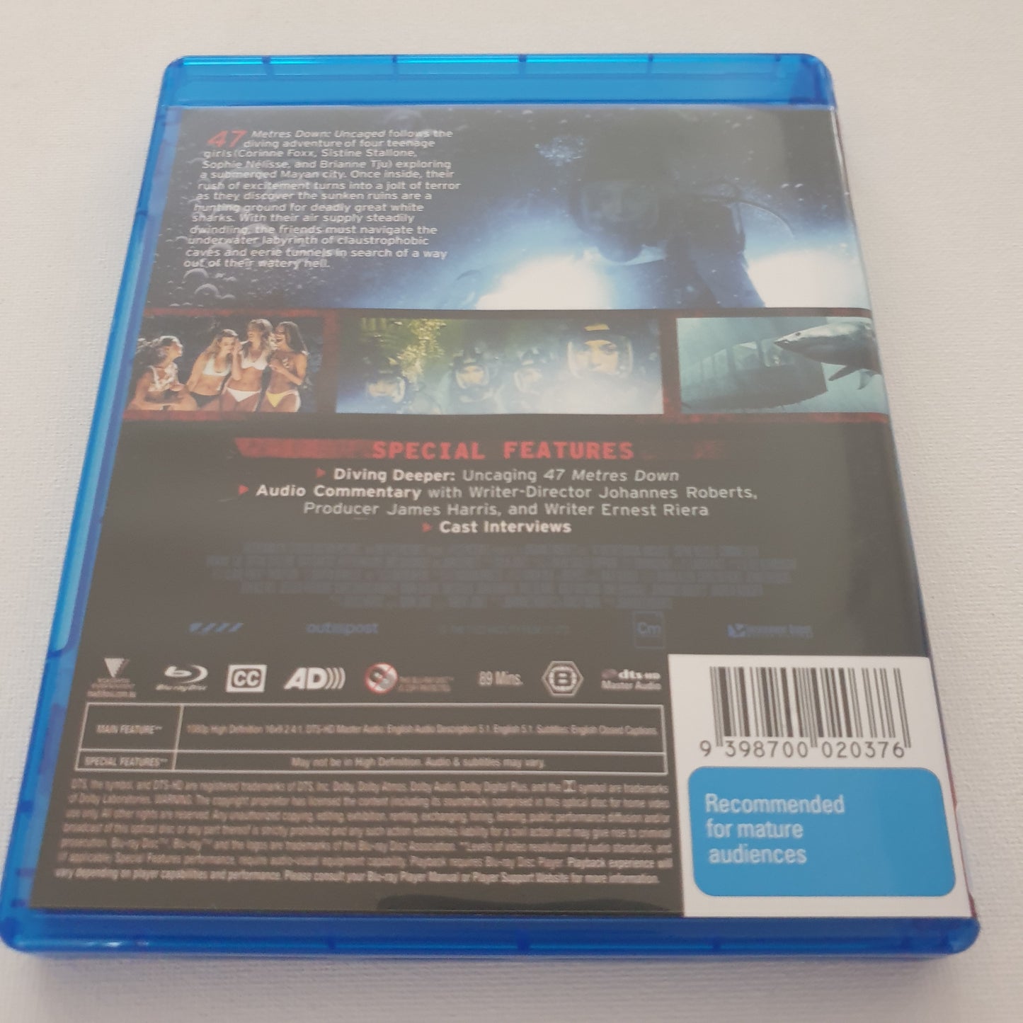 47 Meters Down Uncaged (Blu-ray DVD)