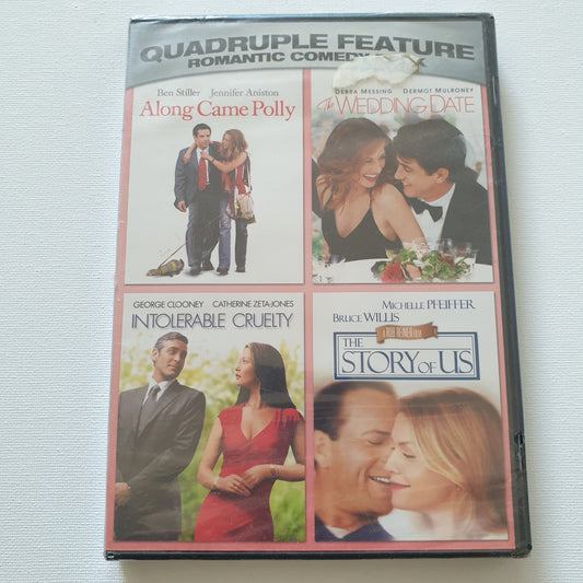 4 Movies: Polly/The Wedding Date/Intolerable Cruelty/ The Story of Us (DVD)