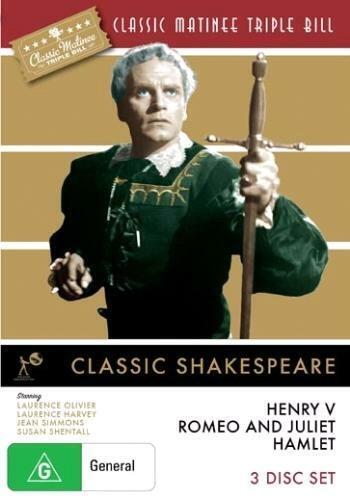 Classic Shakespeare - Henry V, Romeo and Juliet, Hamlet (3 Disk-Set DVD)